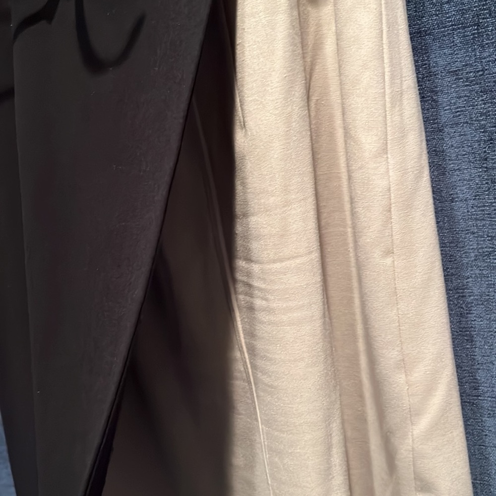 Calvin Klein Black and Cream Colorblock Midi Dress - Picture 3 of 5